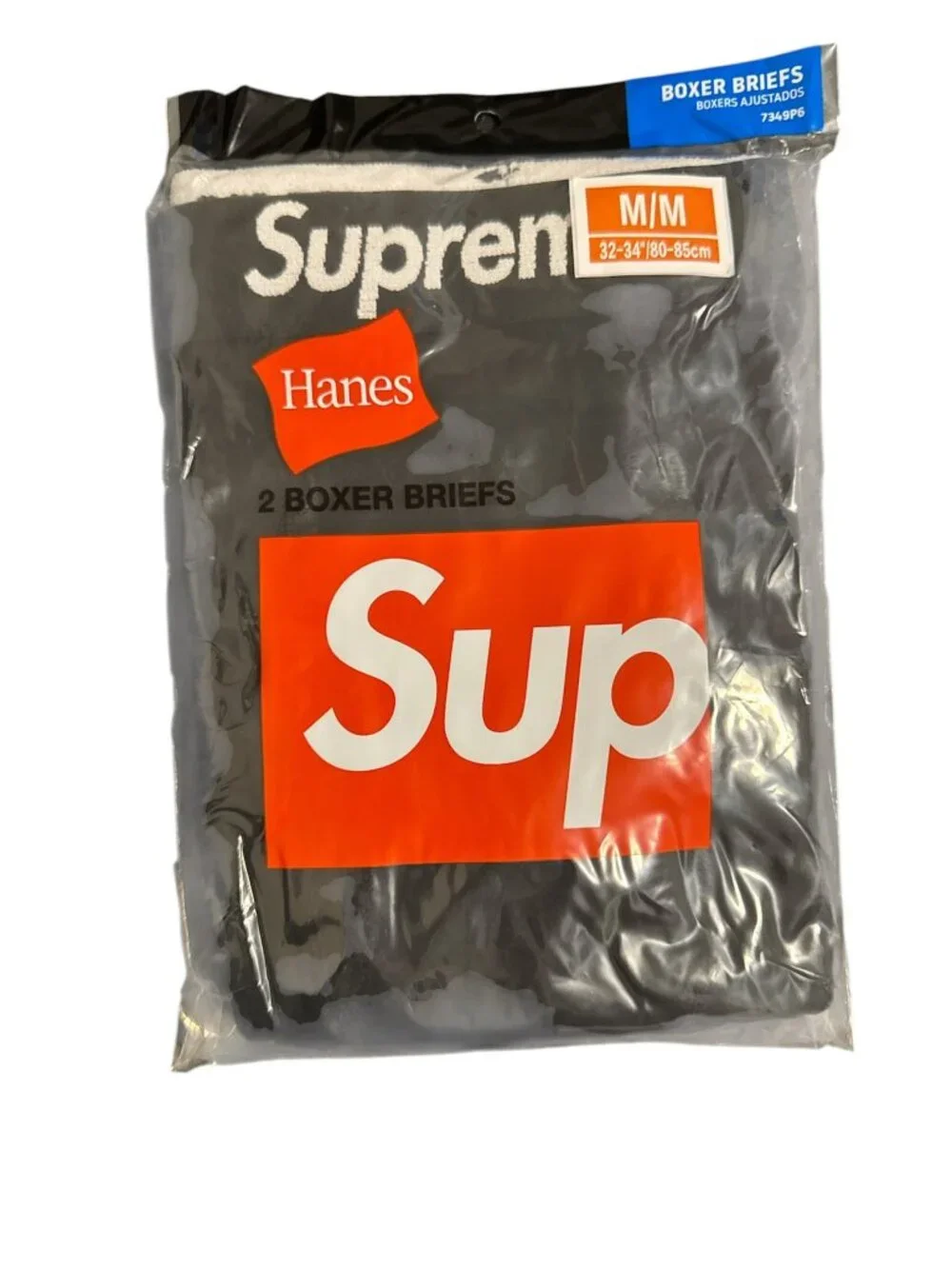 Supreme Hanes Men’s Boxer Briefs 2 Pack Cotton Underwear Multicol Sizes M L New